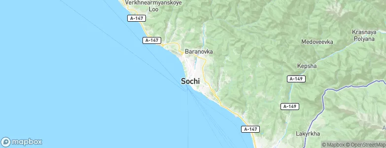 Sochi, Russia Map