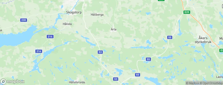Södermanland County, Sweden Map
