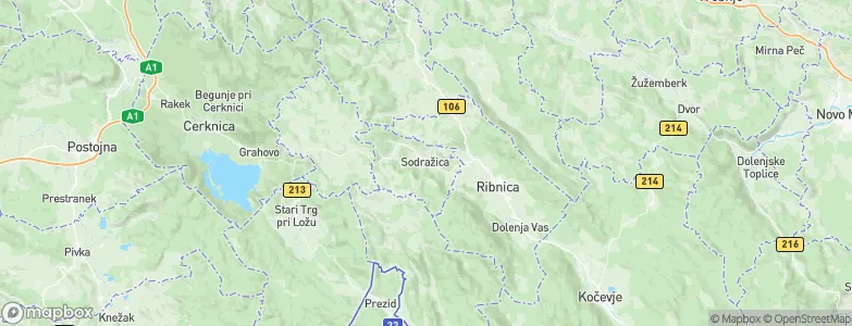 Sodražica, Slovenia Map