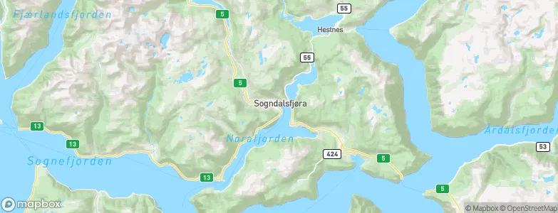 Sogndal, Norway Map