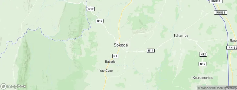 Sokodé, Togo Map