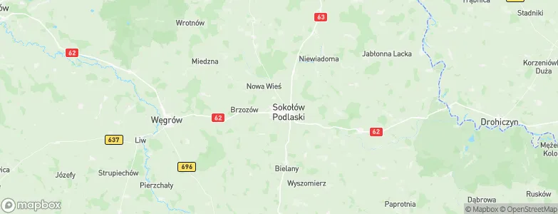 Sokołów Podlaski, Poland Map
