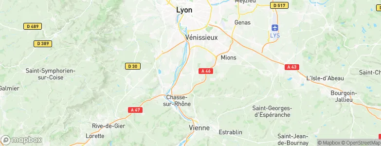 Solaize, France Map