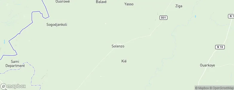 Solenzo, Burkina Faso Map