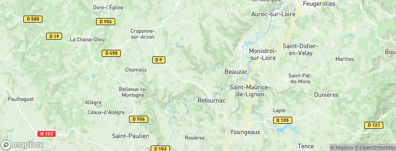 Solignac-sous-Roche, France Map