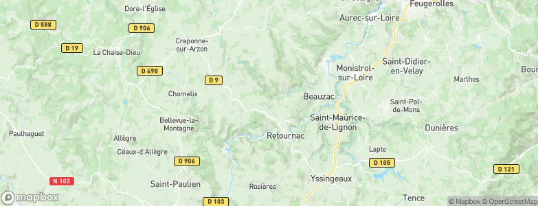 Solignac-sous-Roche, France Map