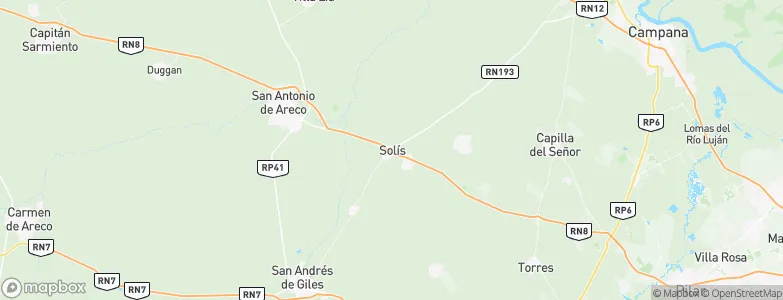 Solís, Argentina Map