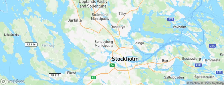 Solna Municipality, Sweden Map