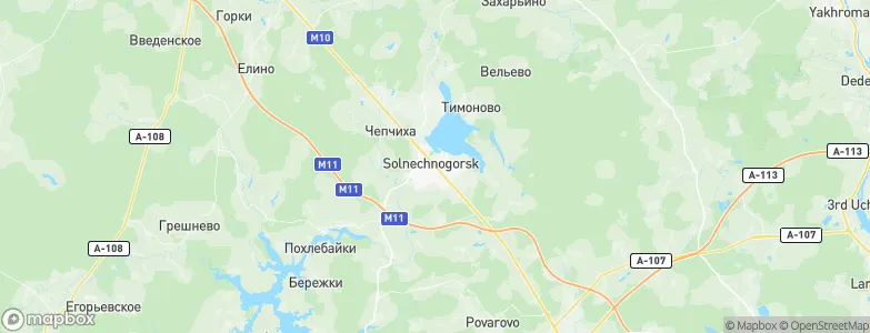 Solnechnogorsk, Russia Map