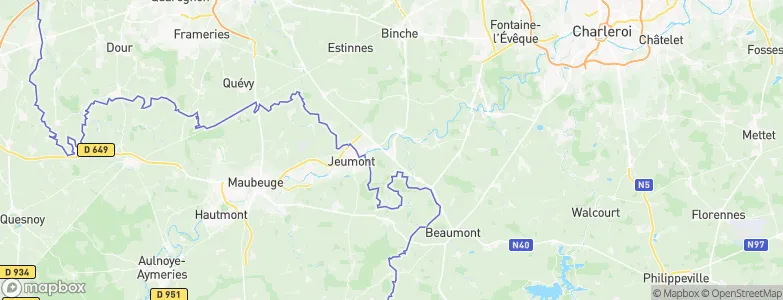 Solre-sur-Sambre, Belgium Map
