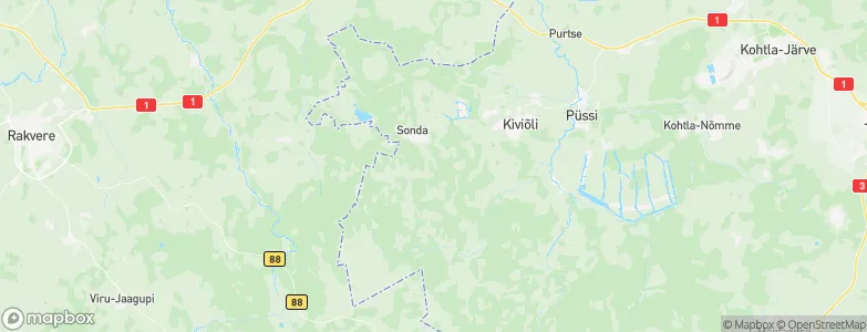 Sonda vald, Estonia Map