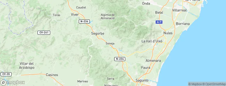 Soneja, Spain Map