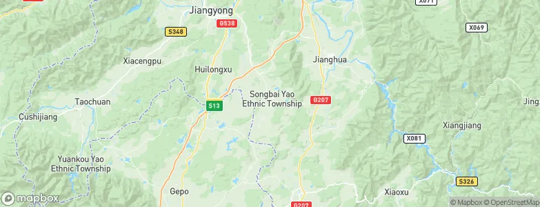 Songbo, China Map