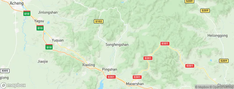 Songfengshan, China Map