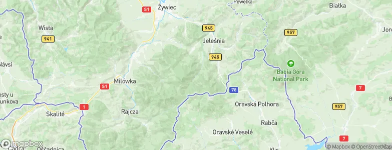 Sopotnia Wielka, Poland Map