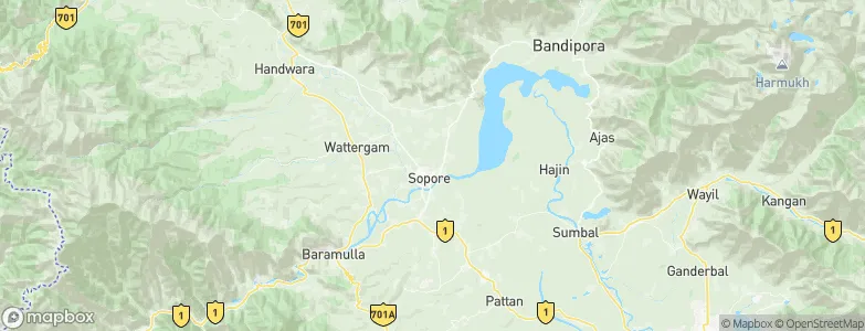 Sopur, India Map