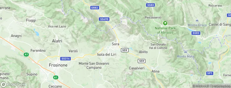 Sora, Italy Map