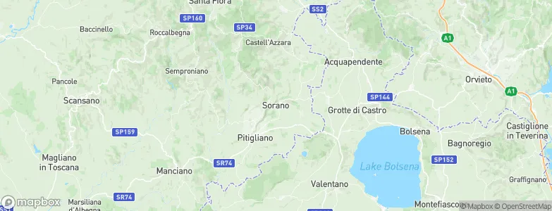 Sorano, Italy Map