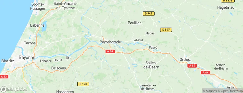 Sorde-l'Abbaye, France Map