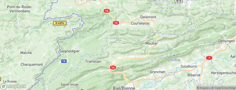 Sornetan, Switzerland Map