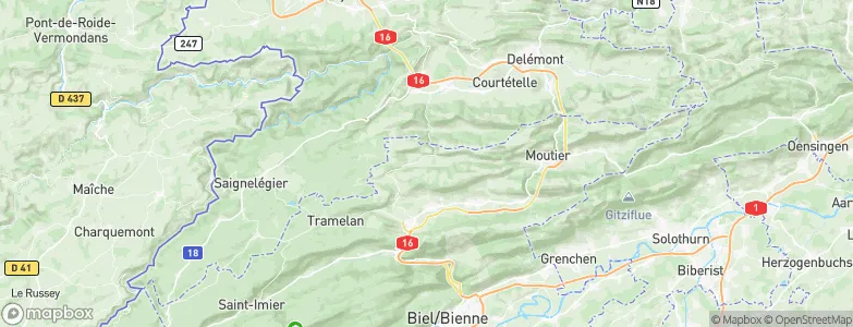 Sornetan, Switzerland Map