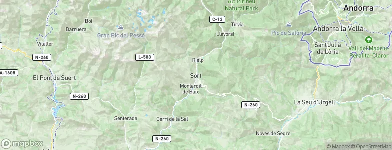 Sort, Spain Map