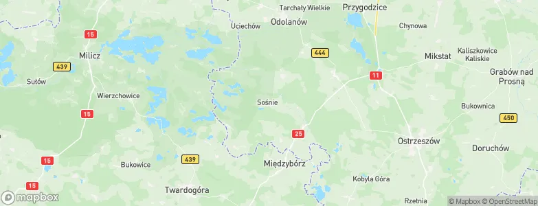 Sośnie, Poland Map