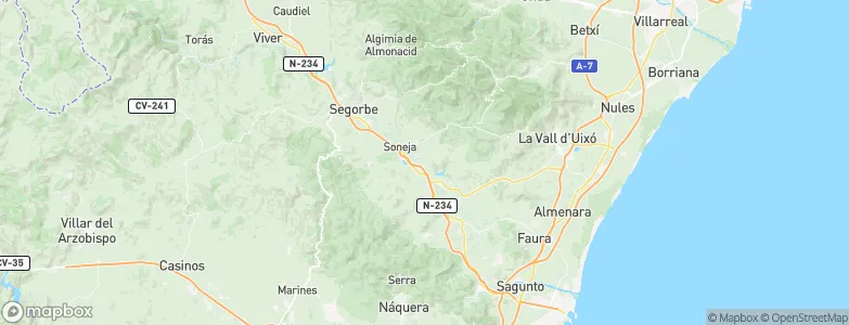 Sot de Ferrer, Spain Map