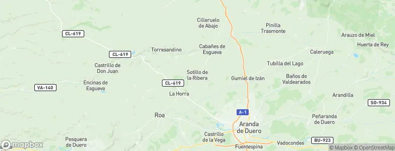 Sotillo de la Ribera, Spain Map
