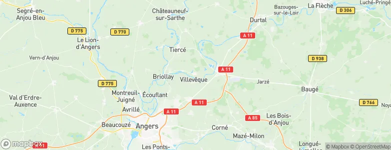 Soucelles, France Map