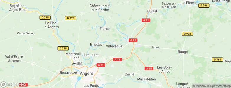 Soucelles, France Map