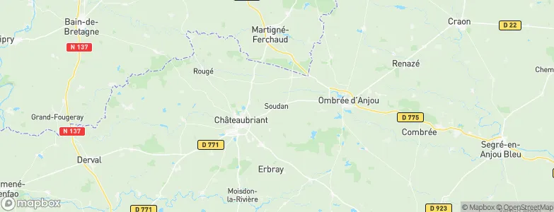 Soudan, France Map