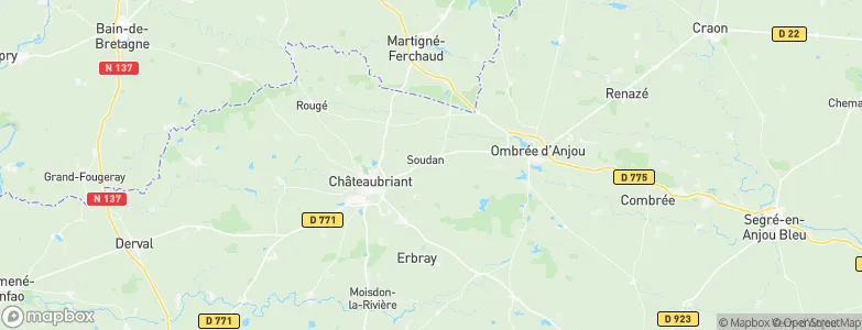 Soudan, France Map