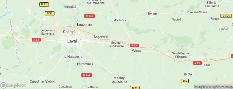 Soulgé-sur-Ouette, France Map