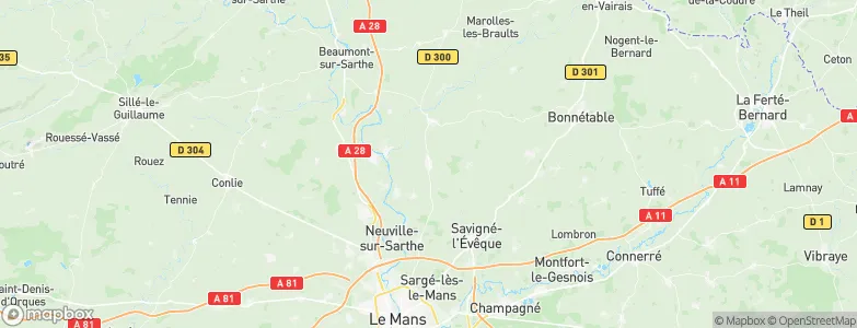 Souligné-sous-Ballon, France Map