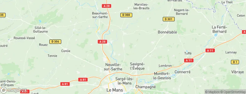 Souligné-sous-Ballon, France Map