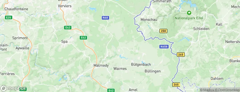 Sourbrodt, Belgium Map