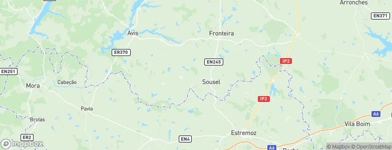 Sousel Municipality, Portugal Map