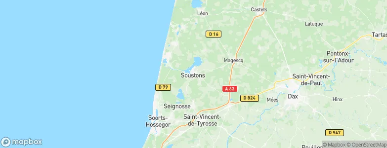 Soustons, France Map
