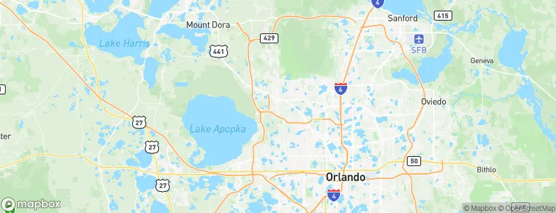 South Apopka, United States Map