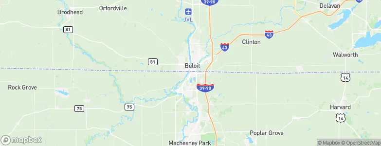 South Beloit, United States Map