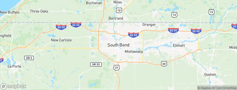 South Bend, United States Map