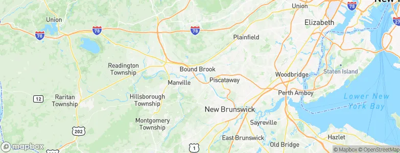 South Bound Brook, United States Map