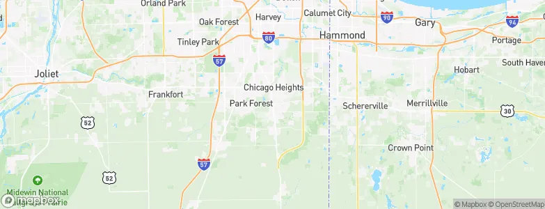 South Chicago Heights, United States Map
