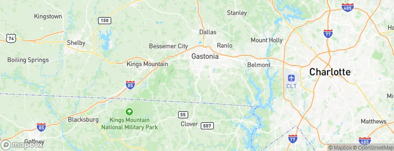 South Gastonia, United States Map