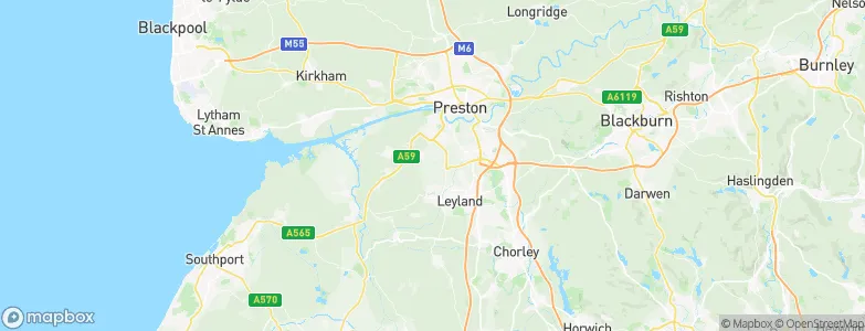 South Ribble, United Kingdom Map