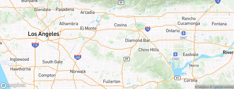 South San Jose Hills, United States Map