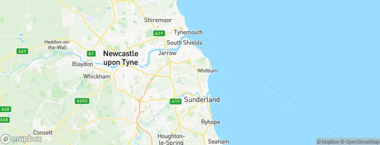 South Tyneside, United Kingdom Map