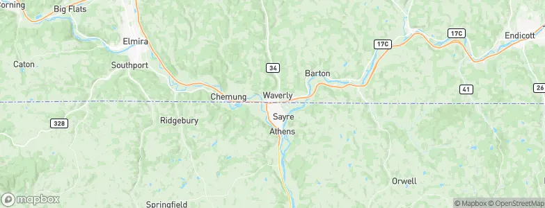 South Waverly, United States Map