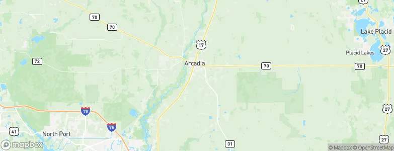 Southeast Arcadia, United States Map
